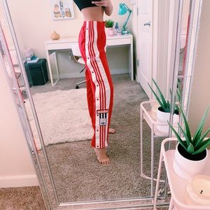 vintage adidas red track sweats